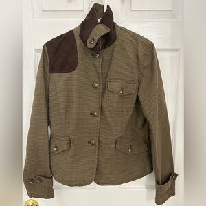 Ralph Lauren Olive Checkered Utility Jacket 10